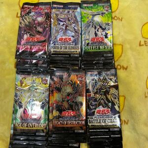 遊戯王 サーチ済み　未開封パック　レガシーオブデストラクション バトルオブカオス　エイジオブオーバーロード　レアカード　ノーマルレア