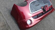 ダイハツ　ミラジーノ　L650S　純正　フロントバンパー　赤　レッド　R45　フォクランプ付き　管K0418-5_画像2