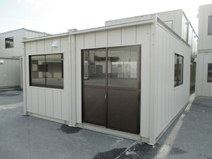 [ Miyagi departure ] super house container storage room . unit house 8 tsubo used temporary house prefab office work place 16... place. road place 2 ream . Tohoku district 