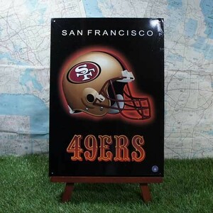 新品★インテリア雑貨★【ブリキ看板】San Francisco 49ers／サンフランシスコ・フォーティナイナーズ　NFL