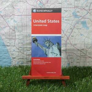 新品★壁飾りインテリアにも！★【輸入地図】United States／アメリカ合衆国　Interstate Map　-Rand McNally-