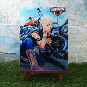 新品★インテリア雑貨★【ブリキ看板】Harley-Davidson／ハーレーダビッドソン　Finishing Touch　-Nostalgic-