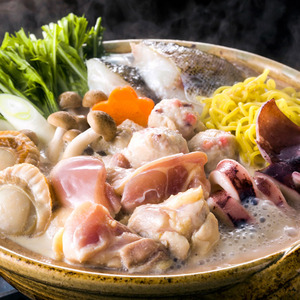  Hokkaido chicken white hot water saucepan C set ( chicken thigh meat 100g*..* tsumire * raw ramen * sause )