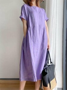 ワンピース レディース マキシ丈 体型カバー 夏 可愛い 秋冬 春 通勤着 スカート ゆったり A 2XL