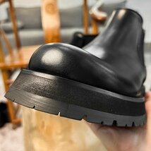 サイドゴアブーツ ブーツ メンズシューズ　厚底　牛革　ビジネスシューズ　シンプル　革靴　ハイカット 本革　チェルシーブーツ　25cm_画像9