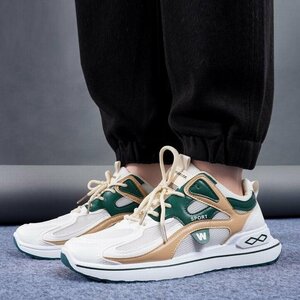  sneakers men's men's shoes men's sneakers running shoes sport shoes man shoes ventilation four season combined use ..... green 26cm