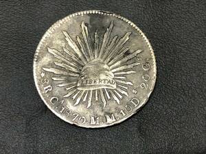アンティーク　メキシコ銀貨　8R. 1870.M.M.10D 20G 古銭 重さ約27g
