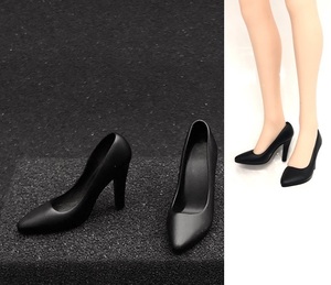  postage 120 jpy ) 1/6 black high heel woman shoes YMT ( inspection DAMTOYS DID VERYCOOL TBleague phicen hot toys JIAOUDOLL figure 