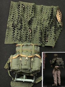  postage 220 jpy ) 1/6 camouflage net fake equipment net attaching backpack DAMTOYS rucksack ( inspection easy&simple DID VERYCOOL TBleague phicen figure 