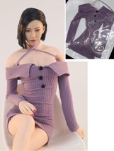 送料84円)紫 1/6 パンツ付) ローカット ホルター ドレス 女性 (検 DAMTOYS VERYCOOL TBleague phicen ホットトイズ JIAOUDOLL フィギュア_画像1