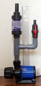 オーバーフロー水槽用分岐配管　逆止弁付き　各社ポンプに対応させる為のカスタマイズ可能