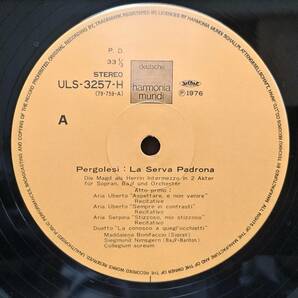 O189/LP1枚/ペルゴレージ：歌劇「奥様女中」全曲/コレギウム・アウレウム合奏団の画像3