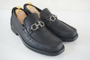 Salvatore Ferragamo*7EE/25.5CM相当*ローファー/スリッポン/ビジネスシューズ/革靴*黒/ブラック*サルバトーレフェラガモ