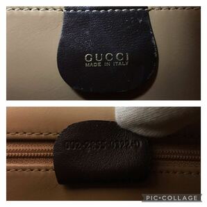 超美品/大容量●グッチ GUCCI バンブー トートバッグ ハンドバッグ ショルダー 2way メンズ ビジネス A4 書類かばん レザー 本革 ブラウンの画像10