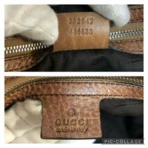 極美品/A4●グッチ GUCCI トートバッグ ハンドバッグ メンズ ビジネス 大容量 シマ バンブー 編み込み イントレ 編み込み レザー 本革 金具_画像10