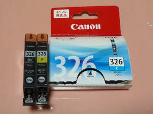 【新品/訳アリ】3本セット Canon キヤノン 純正インクカートリッジ BCI-326C/326Y/326BK 期限不明あり