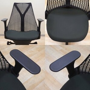 ハーマンミラー Herman Miller セイルチェア AS1YA23HA-0792 肘付きオフィスチェア ブラック 前傾チルト EG13020 中古オフィス家具の画像7