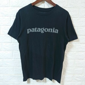 【メキシコ製】patagonia パタゴニア スペルアウト ロゴ 染み込みプリント Tシャツ Sサイズ 黒 logo t-shirt tee blackの画像2