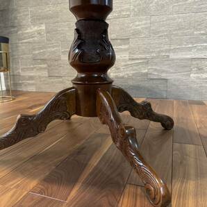 イタリア製 ロココ調ダイニングテーブル 伸長式約35万円 西洋クラシック様式 ヴィンテージテーブル アンティーク ラウンドテーブル の画像10