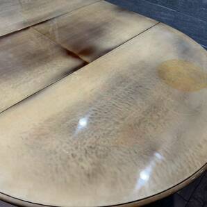 イタリア製 ロココ調ダイニングテーブル 伸長式約35万円 西洋クラシック様式 ヴィンテージテーブル アンティーク ラウンドテーブル の画像4