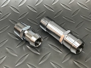 ヒーターホース用フィッティングセットクローム★1/2NPT　インパラ　ベルエア　カプリス　　シボレー　カマロ　コルベット