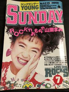 ヤングサンデー 1990 No.4 山瀬まみ　鎌田洋次　遊人　ANGEL 細野不二彦