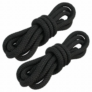 16 strike 14mm 5m 2 pcs set total 10m mooring rope fender rope double Blade black / black marine rope boat mooring 14 millimeter 