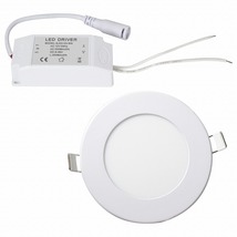 超薄型 LED パネル 6ｗ 12V 照明 6500K ルームランプ 薄型照明 天井 LED照明 パネル照明 キャンピングカー 船 電気_画像1