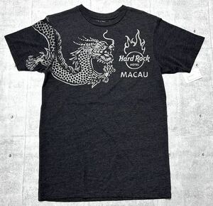 デッドストック Hard Rock CAFE HOTEL MACAU Tシャツ　　ハードロックカフェ ホテル マカオ ラメプリント ドラゴン 新品 未使用品 玉9540