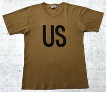 USA製 大きいサイズ XL HOUSTON US ビッグステンシル Tシャツ　　ヒューストン ミリタリー 半袖 アメリカ製 ハイクオリティー 玉9496_画像1