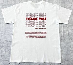 THANK YOU Have Nice Day Pocket Tee Tシャツ　　ポケット 半袖 Tシャツ 染み込みプリント ギルダン GILDAN ボディ ホワイト 玉9468