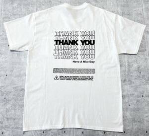 THANK YOU Have Nice Day Pocket Tee Tシャツ　　ポケット 半袖 Tシャツ 染み込みプリント ギルダン GILDAN ボディ ホワイト 玉9472