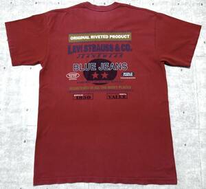 90s USA製 Levis 両面プリント 半袖 Tシャツ ビッグシルエット　　大きいサイズ アメリカ製 MADE IN USA リーバイス クルーネック 玉9522