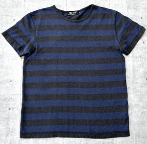 BEAMS border short sleeves T-shirt blue black select brand stain included high quality Beams crew neck sphere 9564