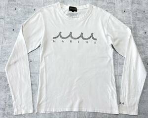 muta MARINE ラインストーン カットソー 長袖 Tシャツ ロンT　　ムータマリン ビッグロゴ デカロゴ サーフ ストリート スポーツ 玉9627