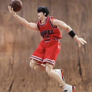 【即納】スラムダンク 1/10 可動フィギュア 流川楓 湘北高校 赤ユニフォーム 11号SLAMDUNK ACTION FIGURE非s.h.figuarts figmaコレクションの画像3