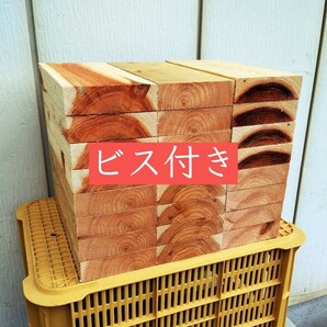 日本蜜蜂 巣箱材 杉 120mm 24枚 ビスセット 重箱式 巣箱 継箱 ミツバチ みつばちの画像1