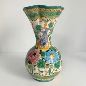 DIPINTO A MANO イタリア 陶器 花器 花瓶 壺 フラワーベース 置物 インテリア シリアルナンバー入り