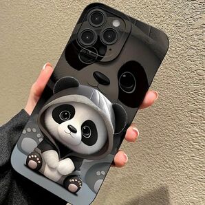 IPhone15 瞳孔シャドウパンダ絵画トレンドブランド落下防止電話ケース　 iPhone