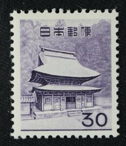 ☆コレクターの出品 第３次動植物国宝切手『円覚寺舎利殿』３０円 ＮＨ美品 F-14