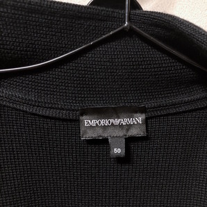 41Y240401U 超美品 EMPORIO ARMANI アルマーニ メンズ カーディガン ジャケット 検 ブルゾン コート ニット 黒の画像5