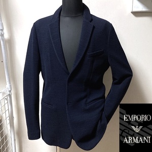 7Z240412C 超美品 EMPORIO ARMANI エンポリオアルマーニ メンズ ニット ジャケット カーディガン 検 ブレザー ブルゾン レザー コート