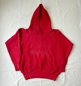 50s 60s vintage sweat parker ビンテージ スウェット パーカー USA製 赤 BRENT PILGRIM SEARS 長リブ