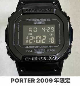 美品 PORTER × G-SHOCK DW-5600 付属品あり ポーター×ジーショック 2009年11月発売 1000本限定 シリアル番号入り