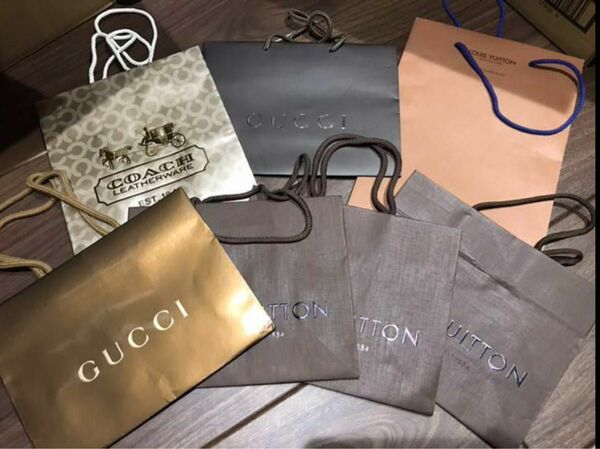 ショップ袋 紙袋 ルイヴィトン LOUIS VUITTON coach コーチ　GUCCI グッチ