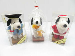 ミニドール シリーズ スヌーピー SNOOPY 50th 50周年 サンタクロース/卒業生/スヌーピー＆ウッドストック まとめて 3個セット