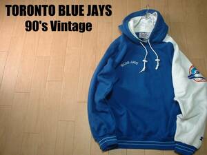 90sビンテージTORONTO BLUE JAYS by STARTERスウェットパーカーL正規トロントブルージェイズMLBアワードジャケットスタジャン菊池雄星