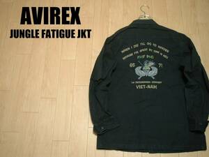 AVIREXベトジャン刺繍U.S.ARMYジャングルファティーグジャケットM春物コットン正規アビレックスM65フィールドAIRFORCEカバーオールVIET-NAM