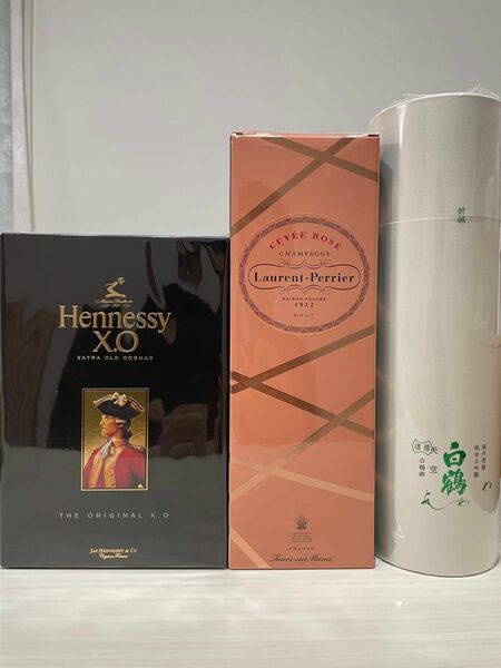 ヘネシー　Hennessy X.O エクストラオールドコニャック、ローラン・ペリエ ロゼ、超特撰白鶴天空