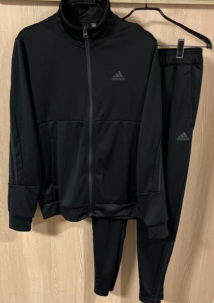 ◆極美品◆adidas ジャージ セットアップ ブラック　サイズ上下L